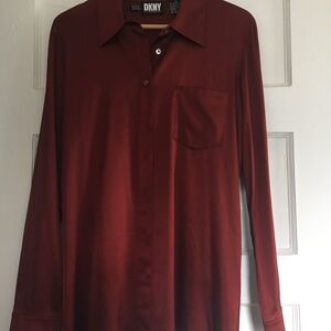 Luscious ruby red silk shirt